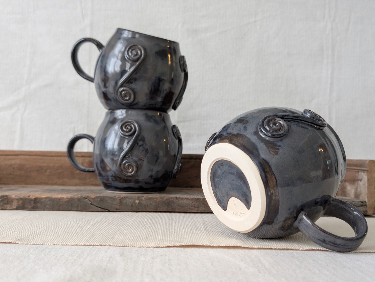 Large Swirly Mugs - Nightfall