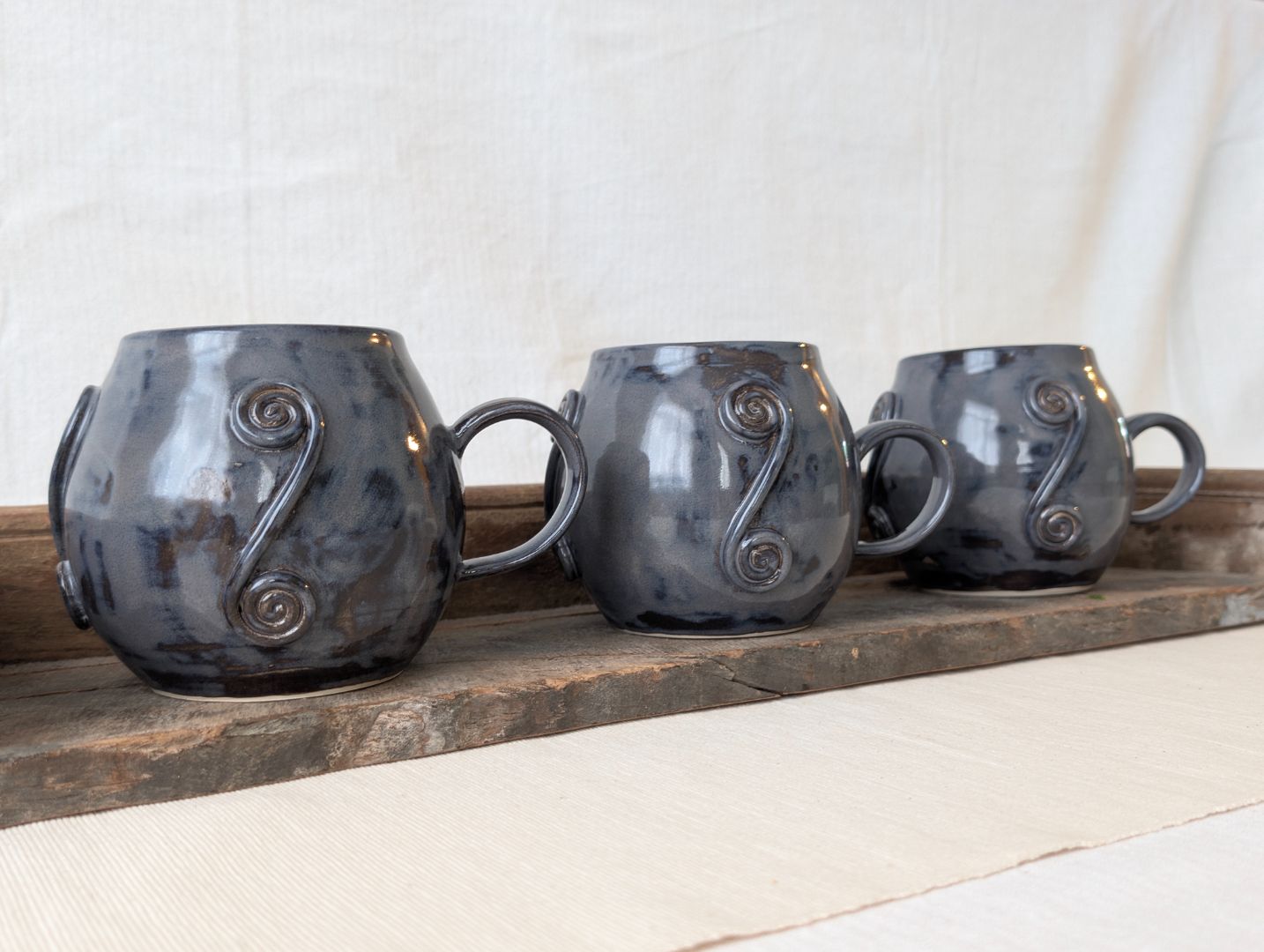 Large Swirly Mugs - Nightfall