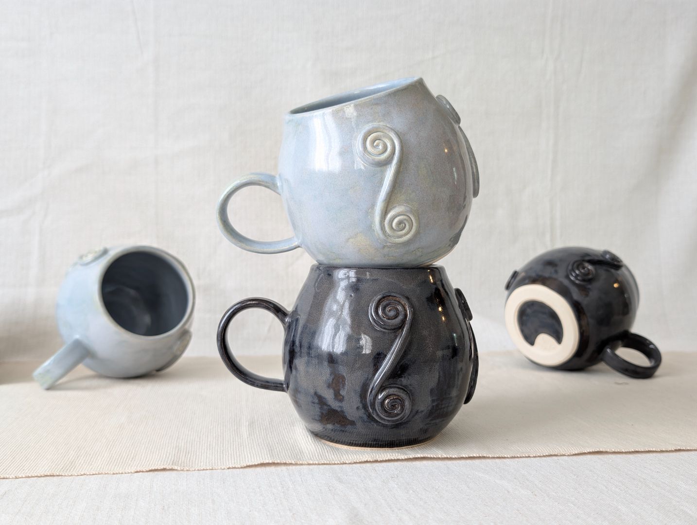 Large Swirly Mugs - Nightfall